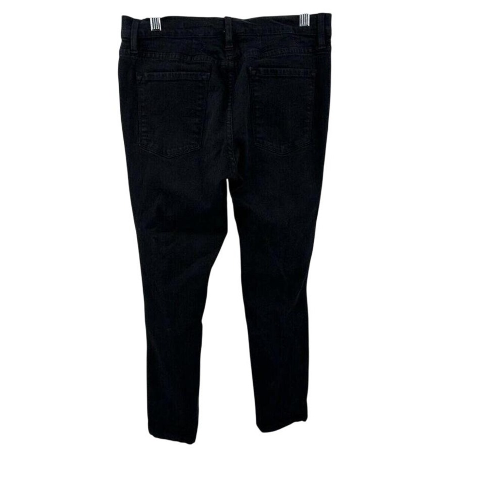 FRAME Women Sz 30 Denim Le Skinny de Jeanne  Black Ripped Skinny Jeans Goth Y2K